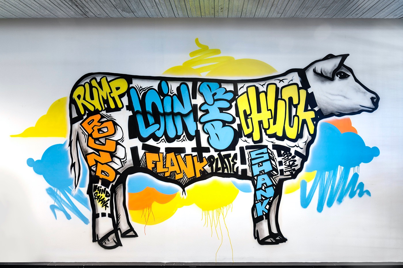 My Local Foodie cow mural