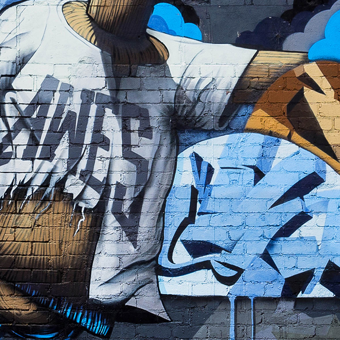 Spray Paint stencil graffiti art NYC Business Owl by