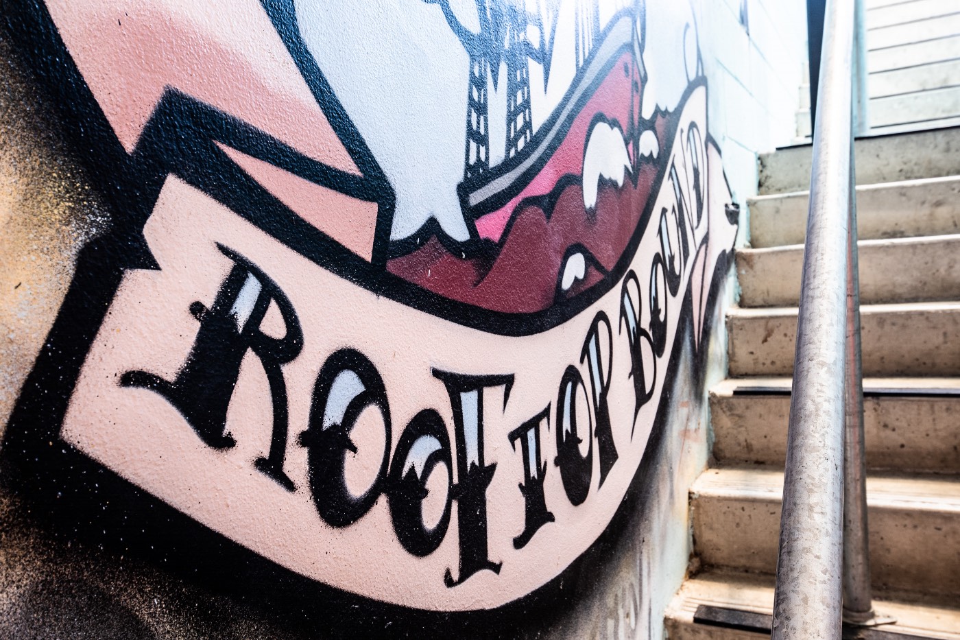 The Governor Hotel stairway mural