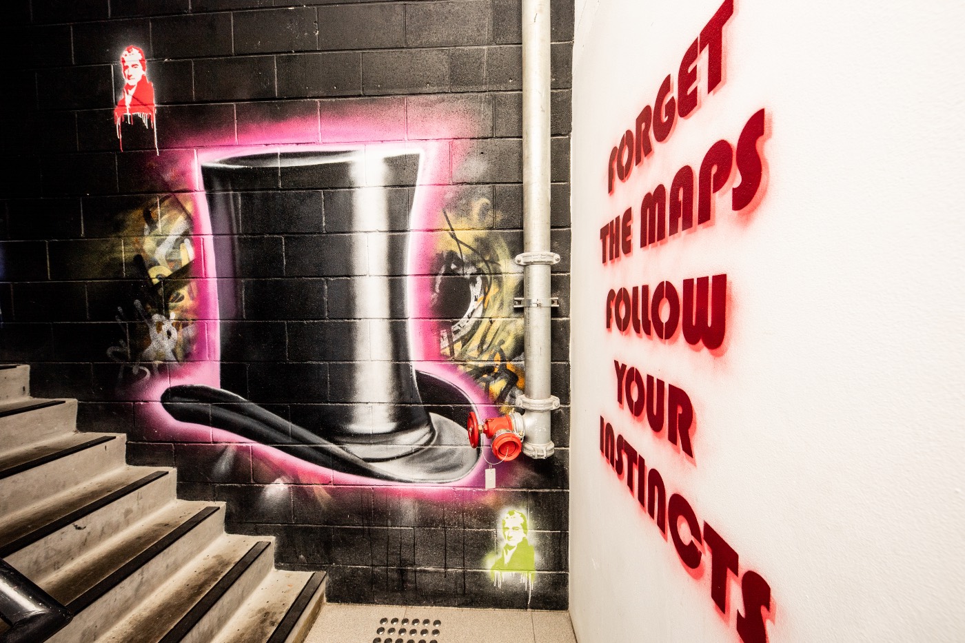 The Governor Hotel top hat artwork completed