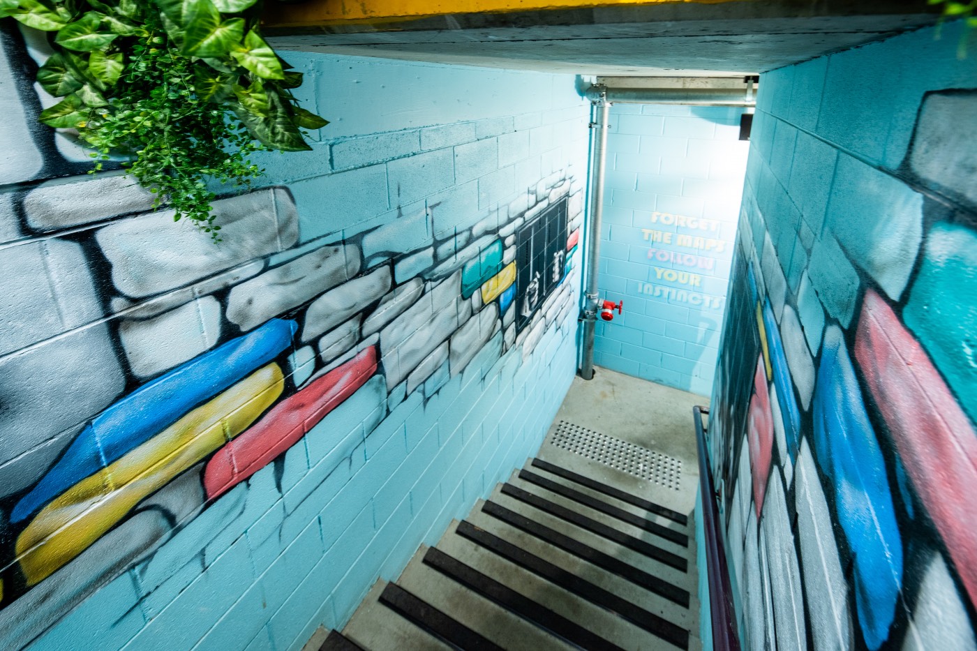 The Governor Hotel stairway completed